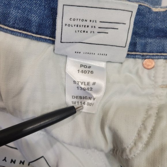 AYR Rise Skinny Stretch Raw Frayed Hem Jean, Medium Wash - Size 24 x 28 - Picture 10 of 11